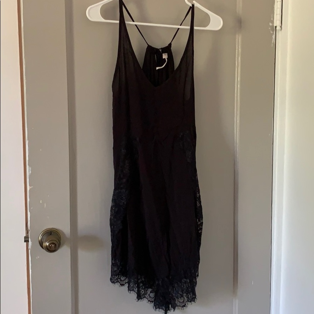 Small free people black slip dress